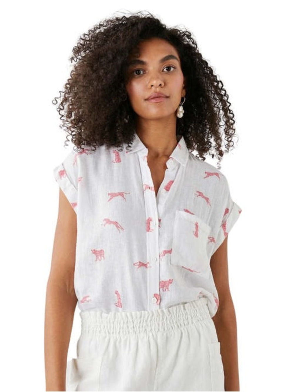 Rails Whitney Shirt in Rose Leopard S
